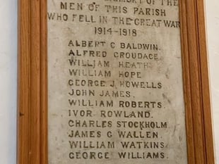 WWI memorial re-dedication in Penallt