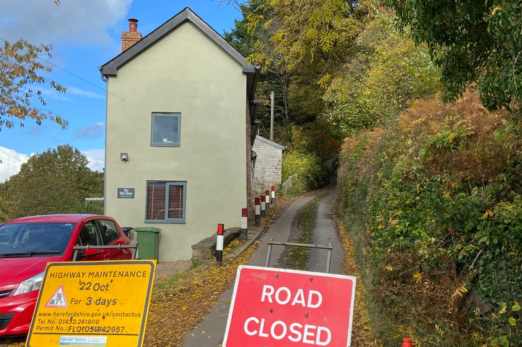 A section of Manson Lane has been shut for repairs to a stretch of road damaged by an overturned trailer shedding its timber load