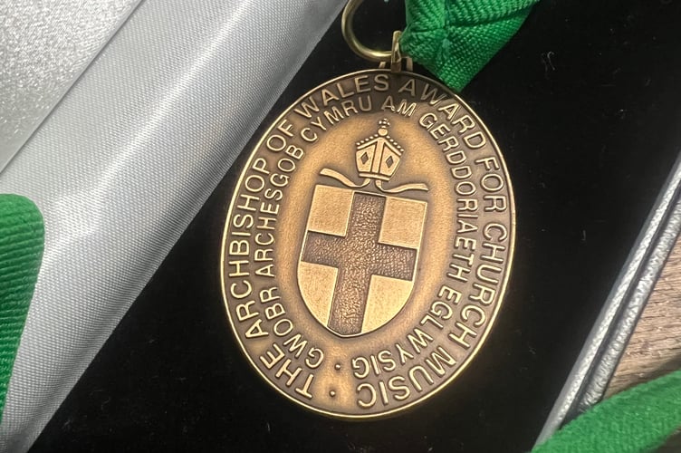 The medal she was presented with