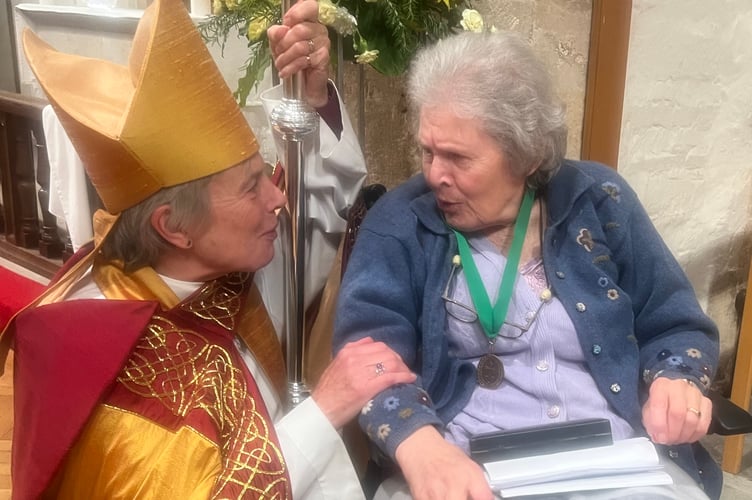 Jenny sharing some stories with Archbishop Cherry Vann
