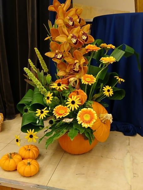 Autumn colours in a floral display