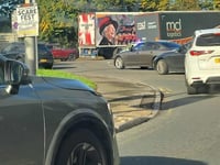 Chepstow traffic chaos: Lorries block roundabout