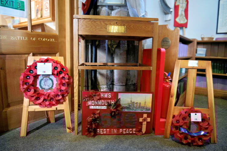 The church has a screen dedicated to the ship and hosts an annual Remembrance service