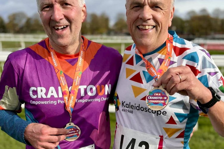Spirit duo Jeremy Creasey and Martin Blakebrough won their age groups at Worcester Racecourse 