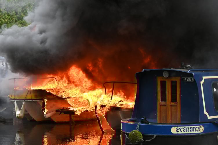 Boats were decimated at Govilon Boat Club on Monday (2.11.25)