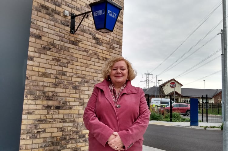 Jane Mudd, police and crime commissioner for Gwent, pictured at Abergavenny police base, December 2024.