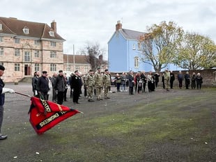 Monmouth Castle Armistice Day service