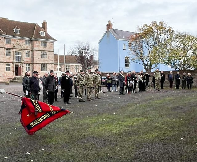 Monmouth Castle Armistice Day service
