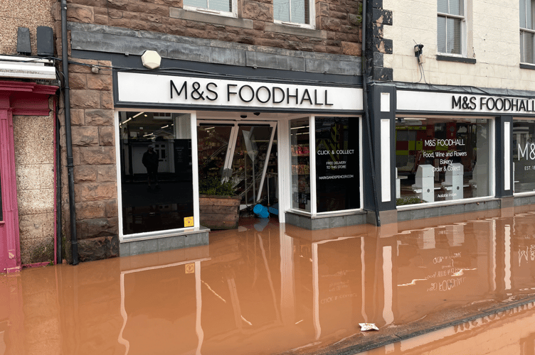 M&S in Monmouth severely affected by floods 