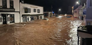 Monmouth flooding from Storm Claudia