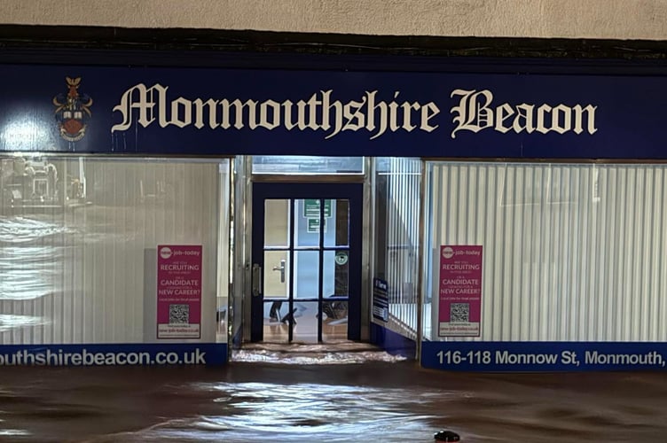 Monmouthshire Beacon office flooded