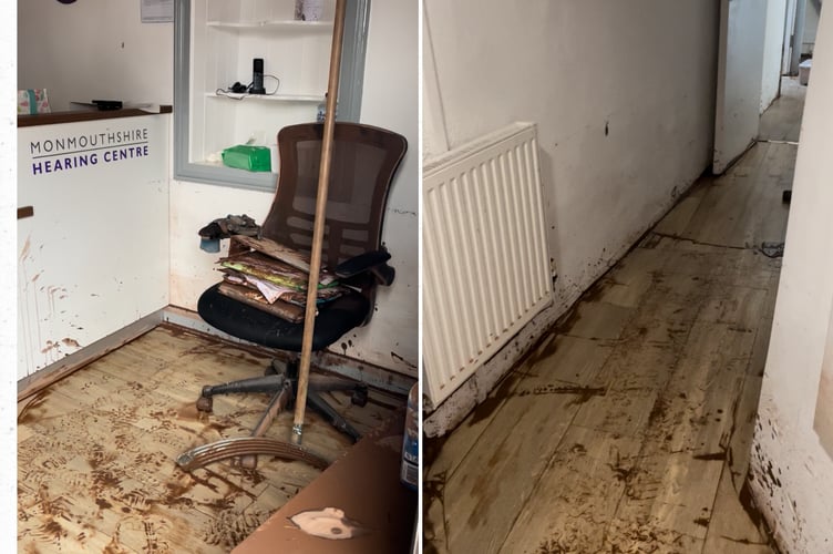 Aftermath of Storm Claudia at Monmouthshire Hearing Centre