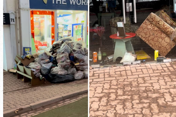 Some other shops in Monmouth which were affected by the storm 