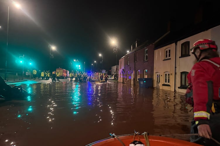 Rescue teams on Cinderhill Street
