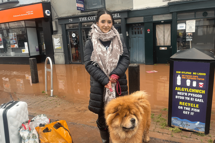 Jordan Lewis and her dog