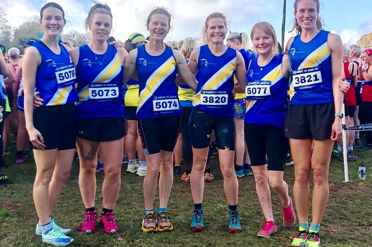 Spirit's women at the Gwent XC race