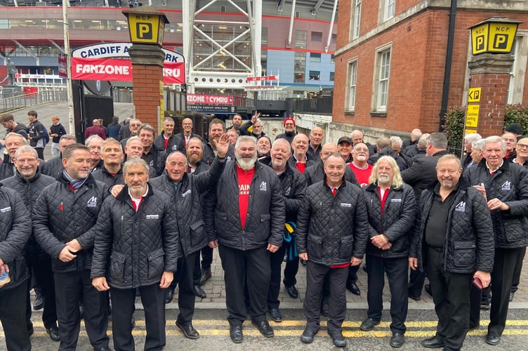 Choristers prior to Wales v Japan 2025