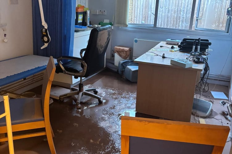 Mud was everywhere after the water receded