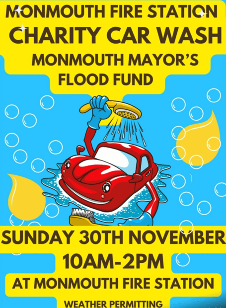 Monmouth Fire Station charity car wash 