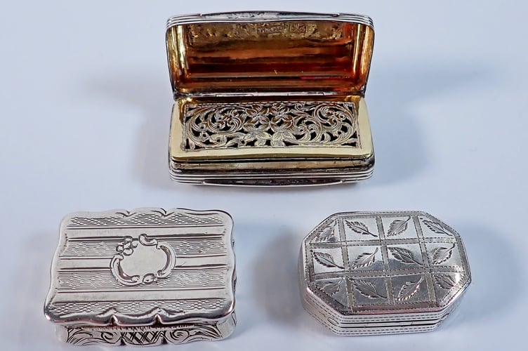 Three Silver Vinaigrettes