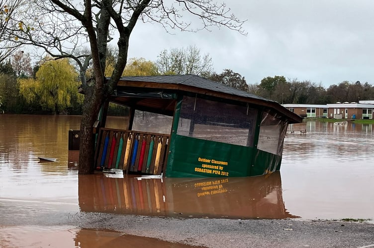 Osbaston CiW School flooded