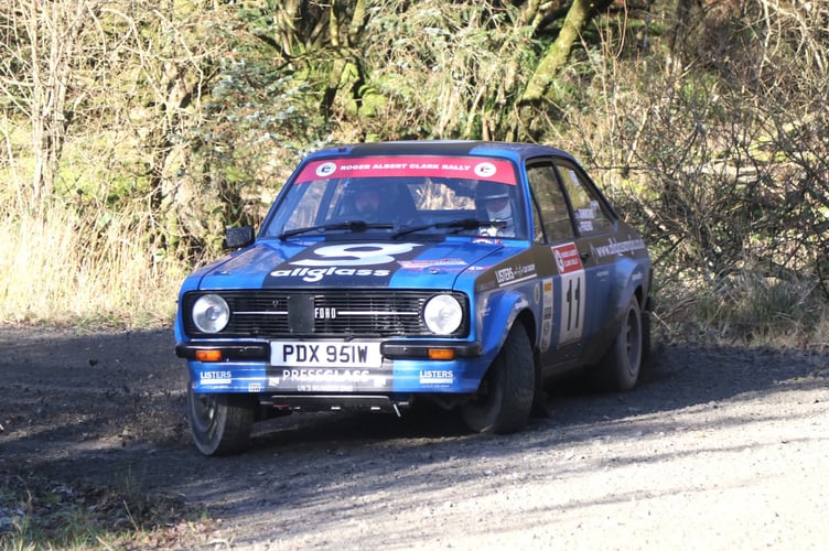 Ben Friend and Cliffy Simmons slid off near the end of the penultimate stage when ninth in the Allglass Escort