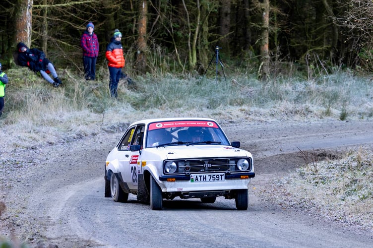 Chepstow businessman Sacha Kakad with James Aldridge in the Wales Motorsport Escort RS1800
