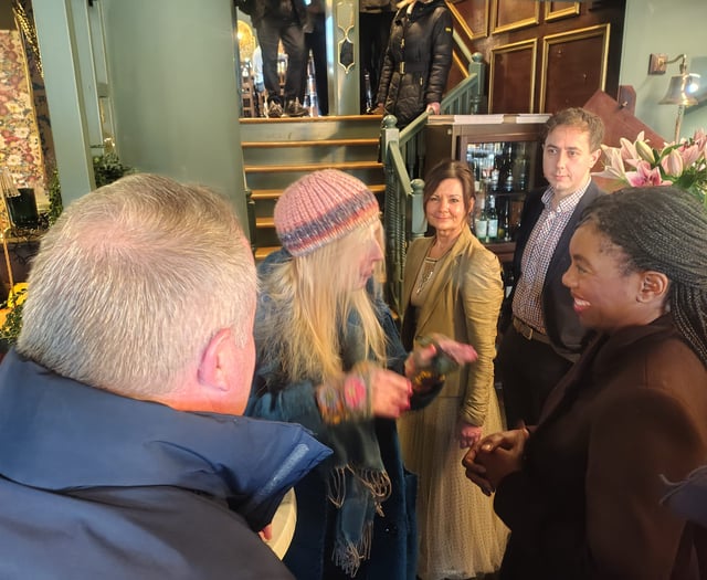 Tory leader Badenoch visits Monmouth to hear about the flooding 