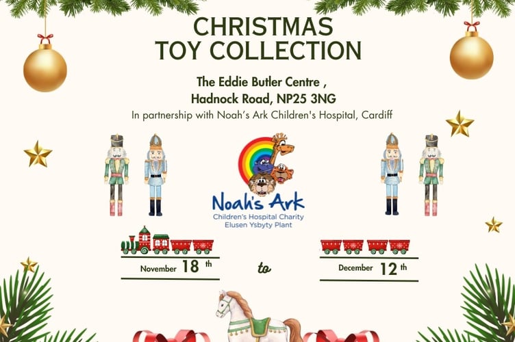 A Christmas toy collection in return for guest passes