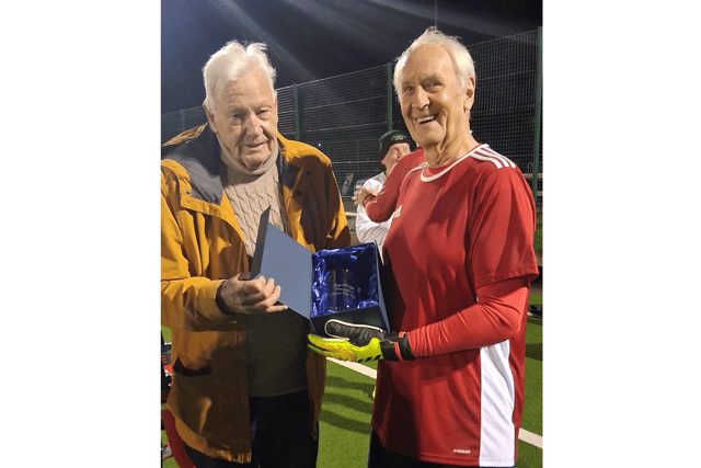 Colin, 80, shows age no barrier to kicking on