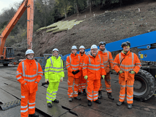 Peter Fox visits A40 rock fall site