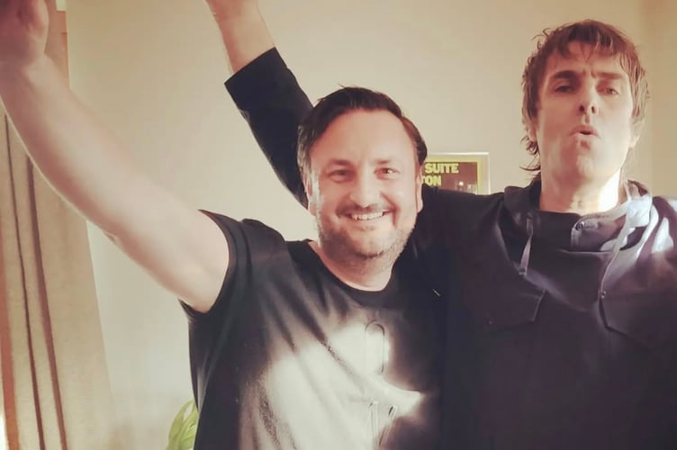 Nick Brine with Liam Gallagher