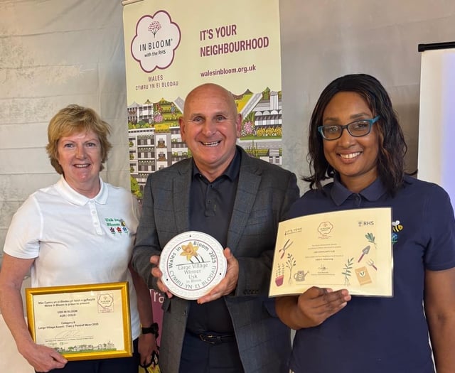 Usk strikes gold at Wales in Bloom 2025

