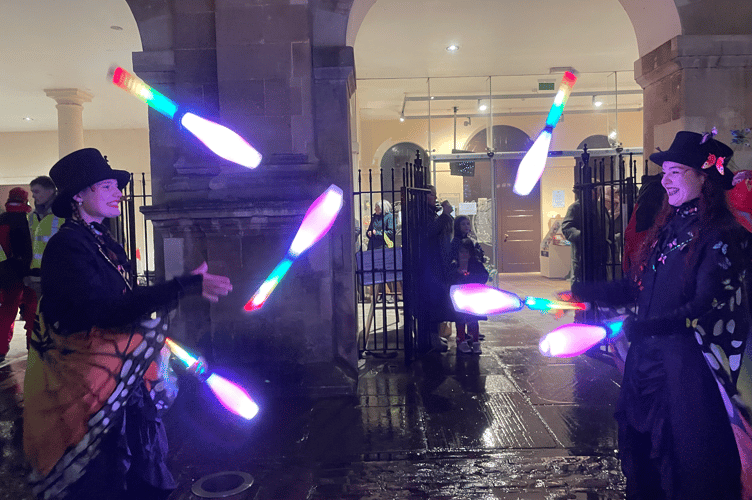 Circus tricks fun at Monmouth Lantern Parade 