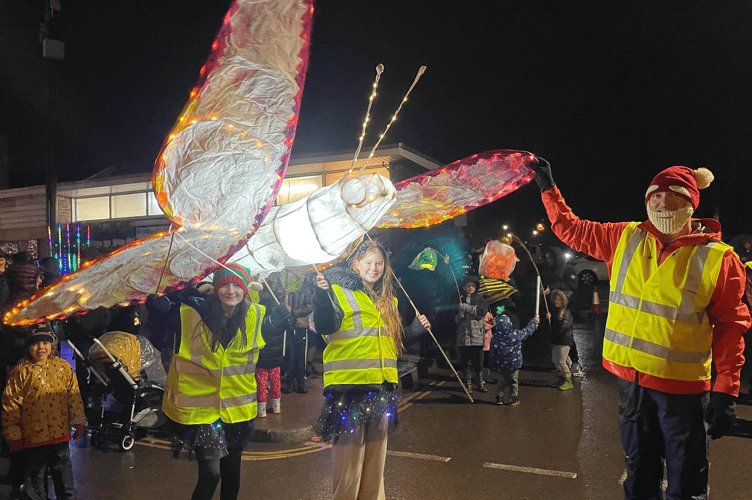 Light up butterfly at the lantern parade!