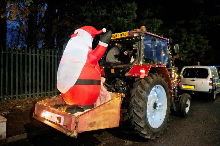 Santa hitches a ride