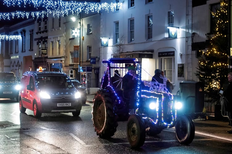 Some vans joined in the run