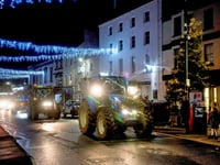 Vintage tractors and vehicles bring a little Christmas cheer