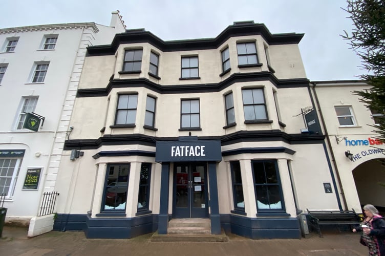 People helped themselves to flood damaged stock skipped outside Fatface 