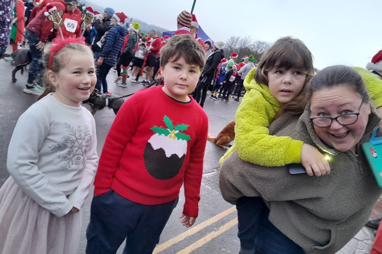 Quest Buster family getting ready for fun run