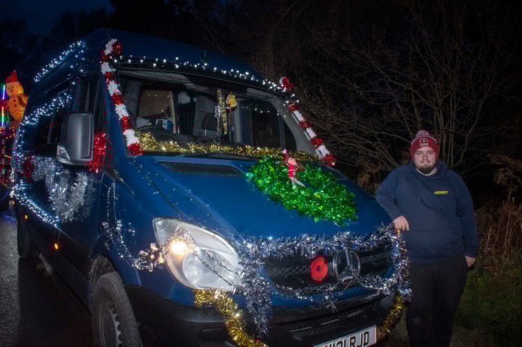 Rhys Davies with his Mercedes Sprinter.