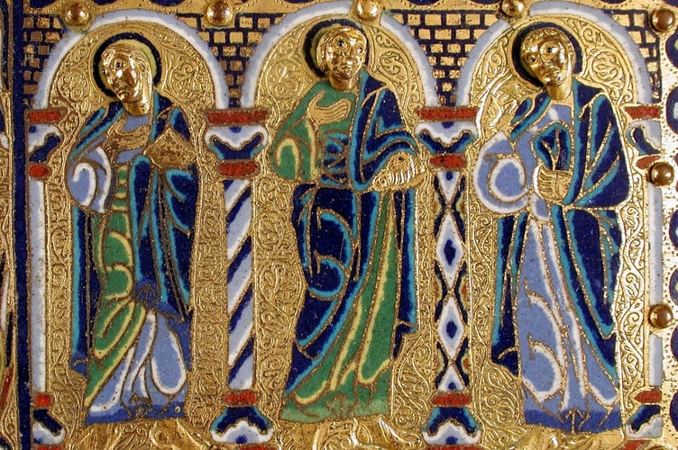 Detail from a 12th century chest (Metropolitan Museum New York)