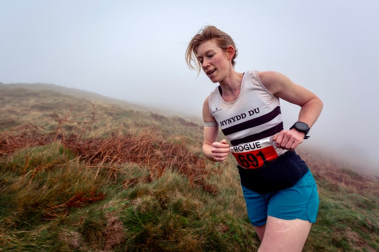 Bethan Logan of Mynydd Du was first woman home in the Skirrid fell race
