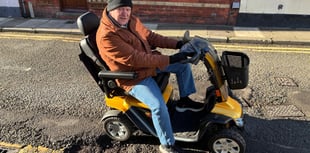 Pothole throws Usk man off mobility scooter