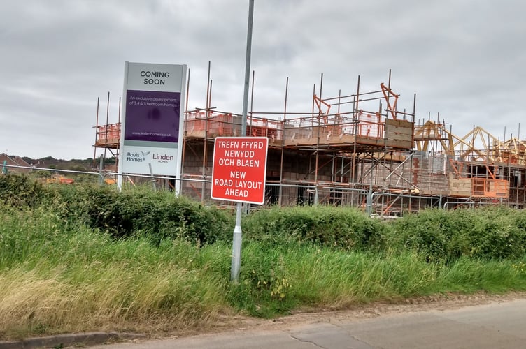 Work on the construction of new homes, Vinegar Hill, taking place in summer 2023. The plans were approved in 2022. 