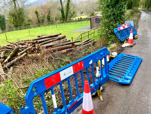 Road damaged by lorry shedding timber load closed for five weeks  