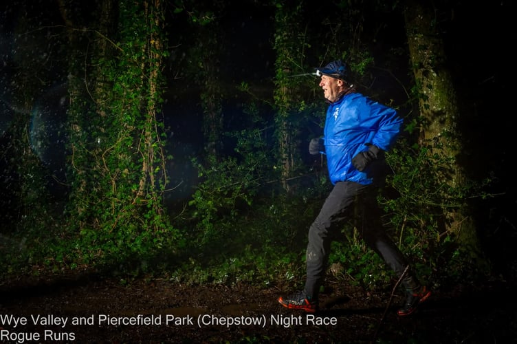 Nick Sloper flew the flag for Spirit of Monmouth in the Wye Valley and Piercefield Park Night Race 