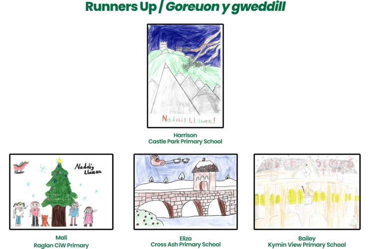 Runners up from Catherine's Christmas card competition