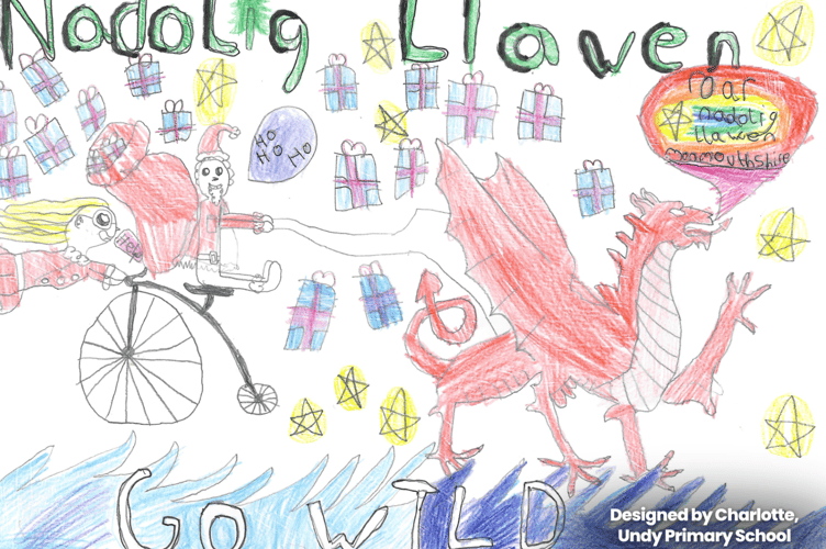 Charlotte's design from MP for Monmouthshire's annual Christmas card competition.