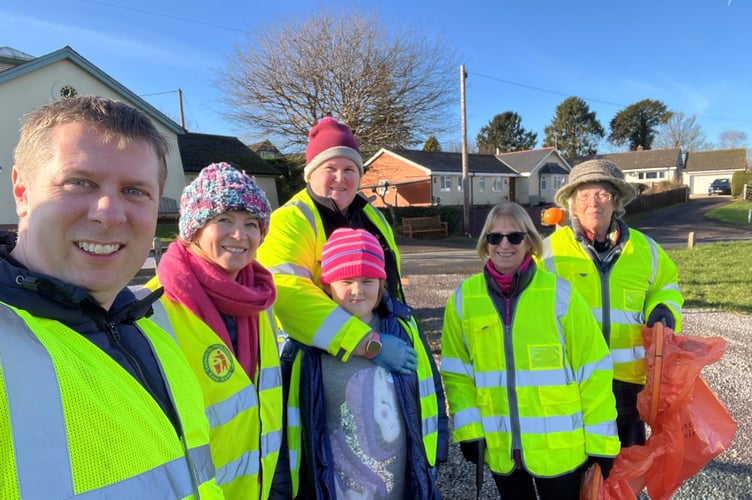Richard John and Jayne McKenna, have thanked volunteers who joined them for litterpicks in Dingestow and Mitchel Troy.